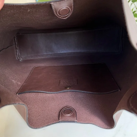 Coach Brooklyn Shoulder Bag 39 Maple Brown Brass XL Leather Shoulder Bag CU044 - Picture 11 of 16